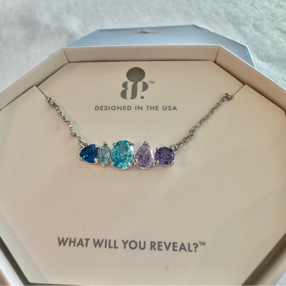 Ring Bomb Party OG Necklace RBP8223 "Let's Be Together" Rhodium/Multicolored..